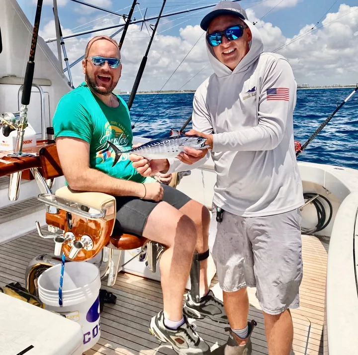 Veterans fishing offshore