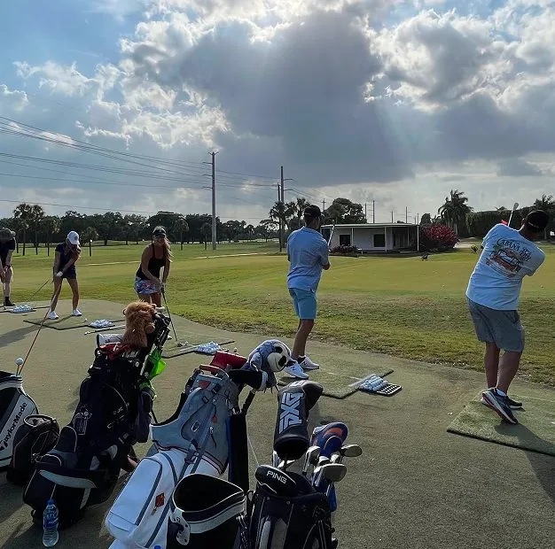 Veterans on a golf course