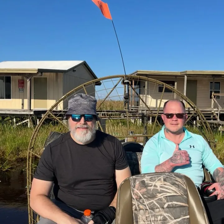 Veterans on a boat