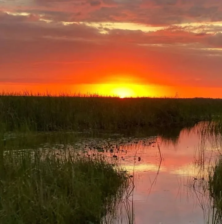Sunset over the Everglades