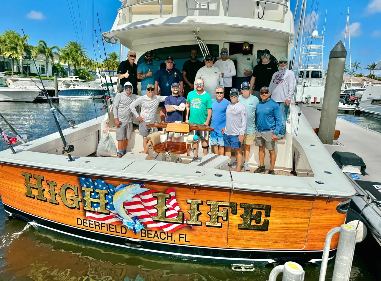 Veterans on a fishing boat