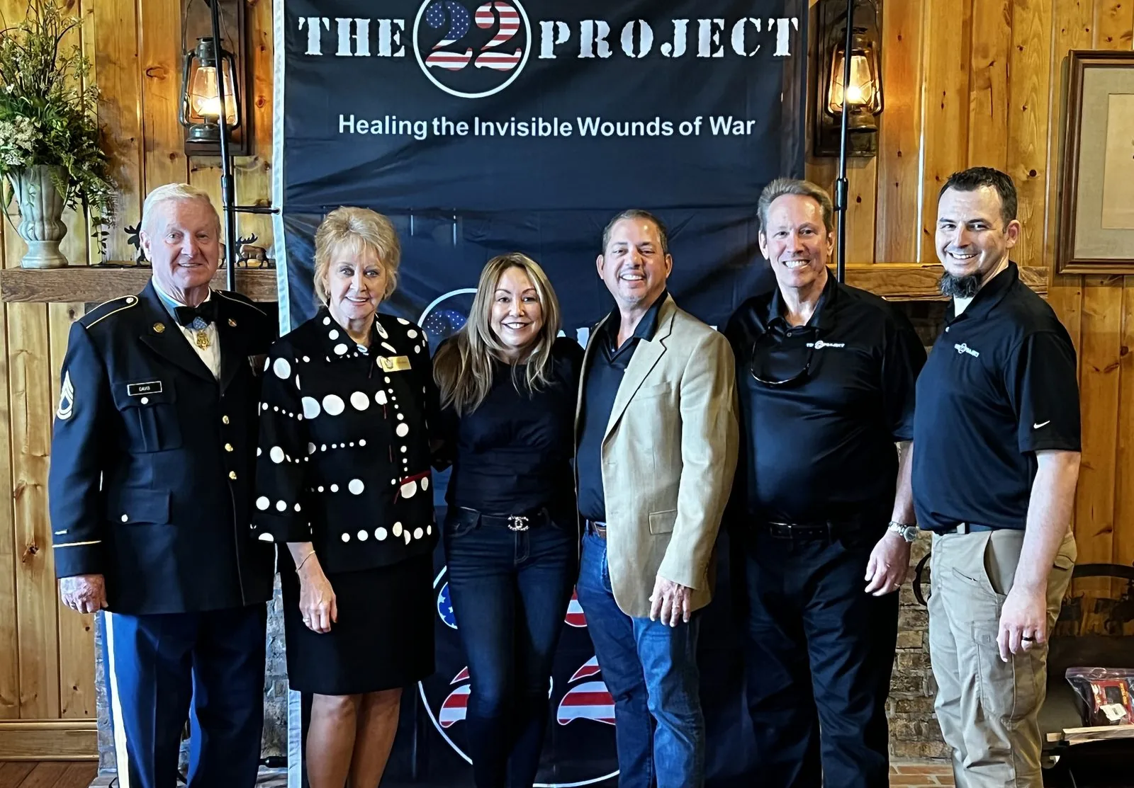 Founders Alex and Erica Cruz with supporters at a 22 Project event