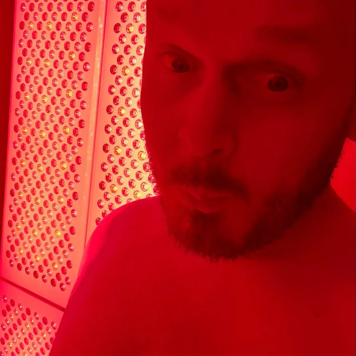 Red light therapy session